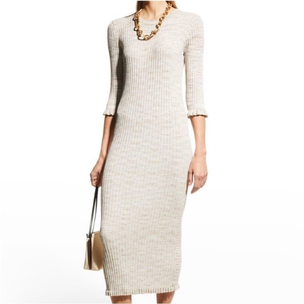 Veronica Beard Space-Dyed Knit Dress in natural  EUC
